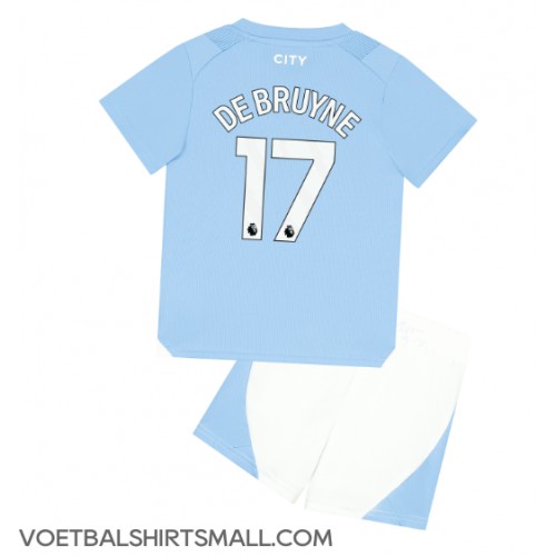 Manchester City Kevin De Bruyne #17 Babykleding Thuisshirt Kinderen 2023-24 Korte Mouwen (+ korte broeken)